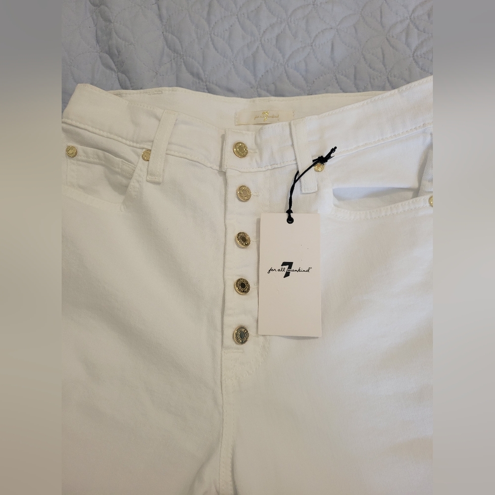 7 For All Mankind Withe Flare Jeans - Picture 2 of 4